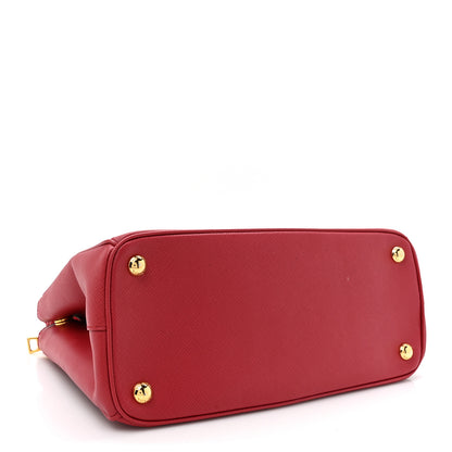 Prada Saffiano Small Galleria Double Zip Tote Fuoco 4 of 11