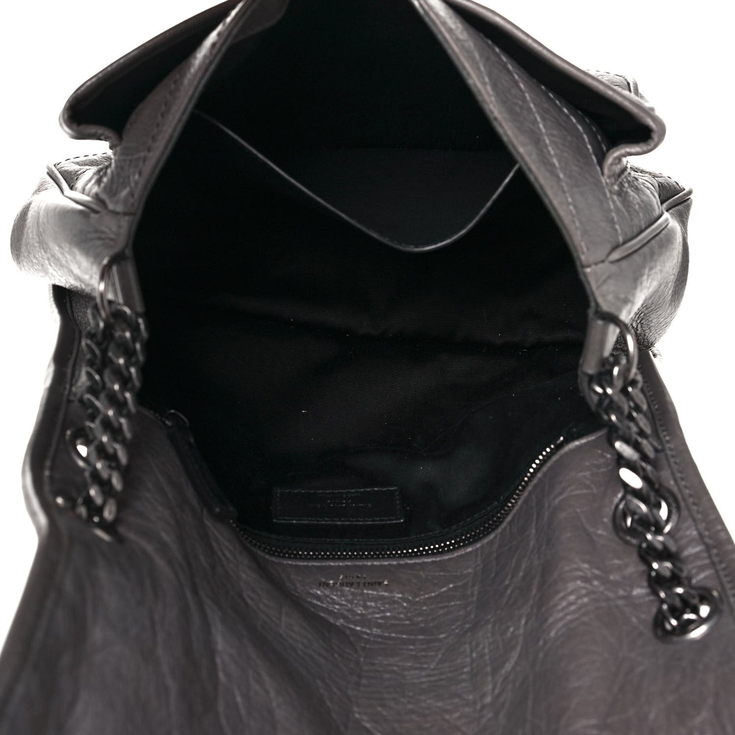 Crinkled Calfskin Matelasse Monogram Medium Niki Chain Satchel Dark Chocolate