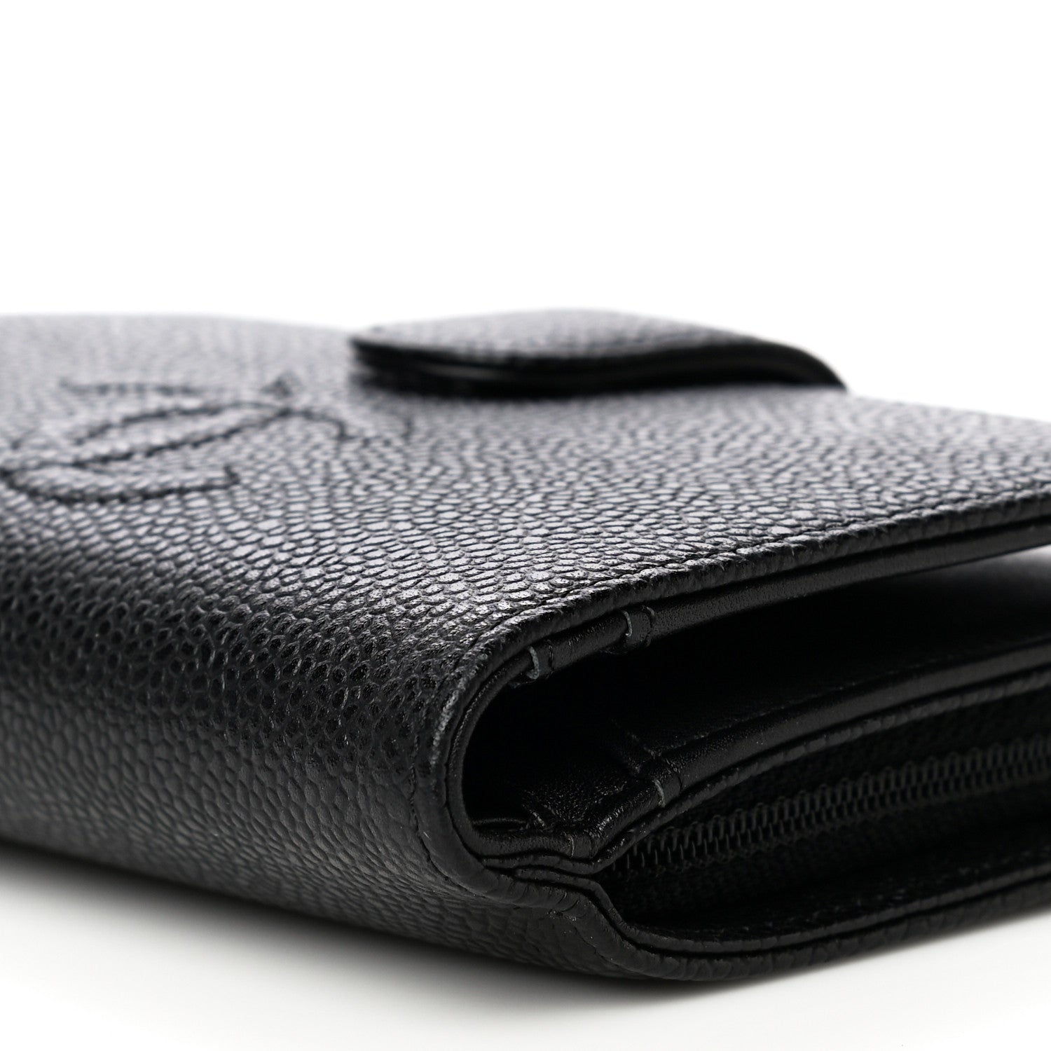 Chanel Caviar Timeless CC Zipped Pocket Wallet Black 10 of 11