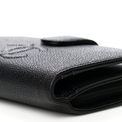 Chanel Caviar Timeless CC Zipped Pocket Wallet Black 10 of 11