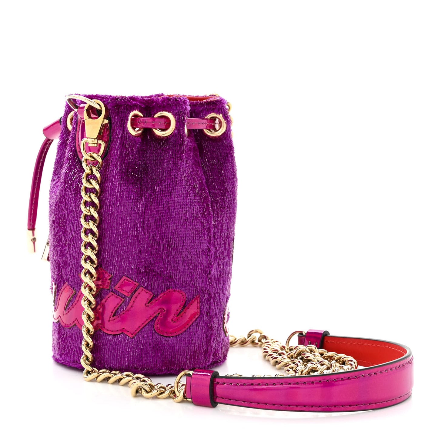 Metallic Sequin Marie Jane Bucket Purple