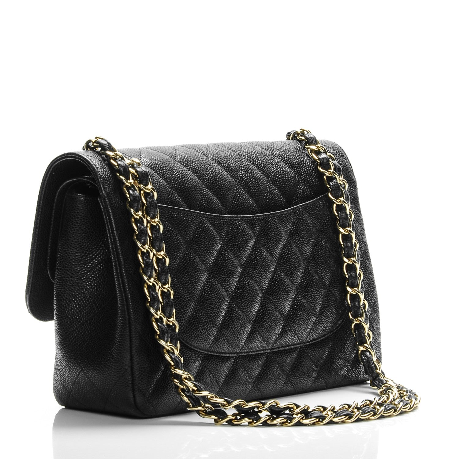 Chanel Caviar Quilted Jumbo Double Flap Black 3 of 11