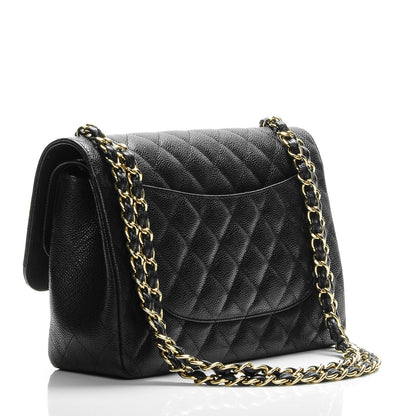 Chanel Caviar Quilted Jumbo Double Flap Black 3 of 11