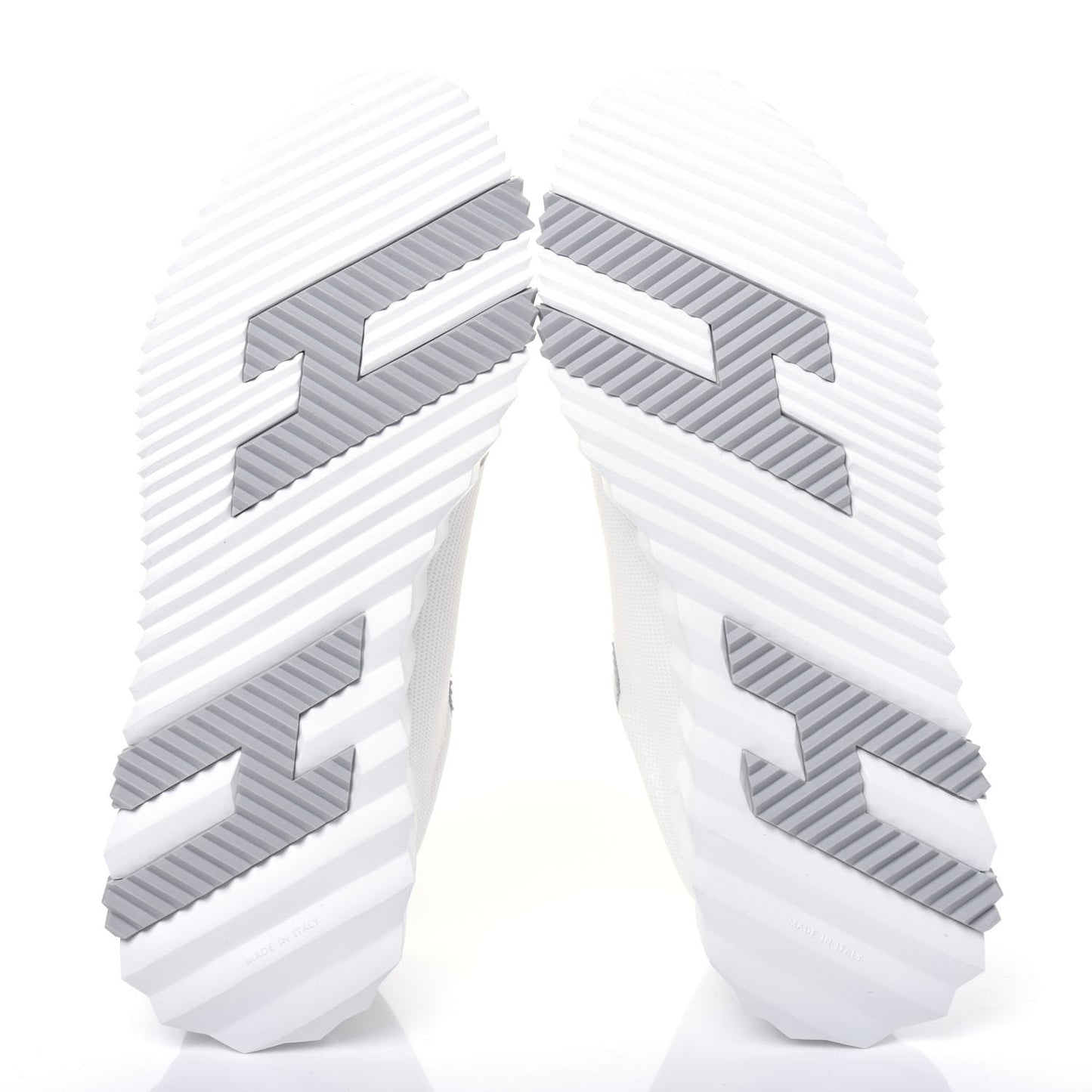 Technical Canvas Suede Goatskin Bouncing Sneakers 38 White Multicolor
