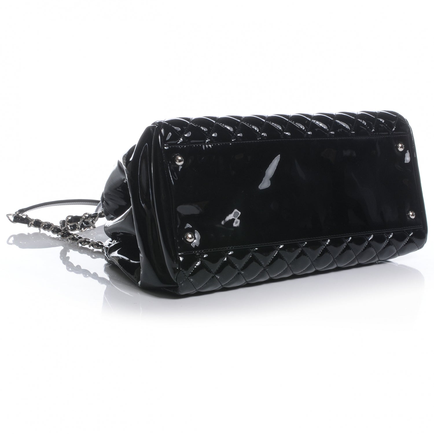 Chanel Patent Quilted Large Just Mademoiselle Black 4 of 7
