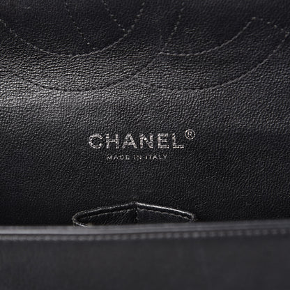 Chanel Patent Calfskin Striped Jumbo Double Flap Yellow Black 6 of 10