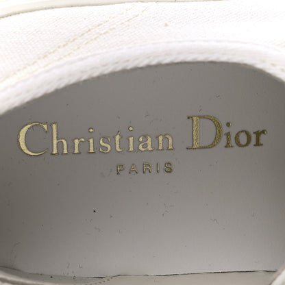 Christian Dior Canvas Dot Walk'N'Dior Low Top Sneakers 38.5 Milk 7 of 9