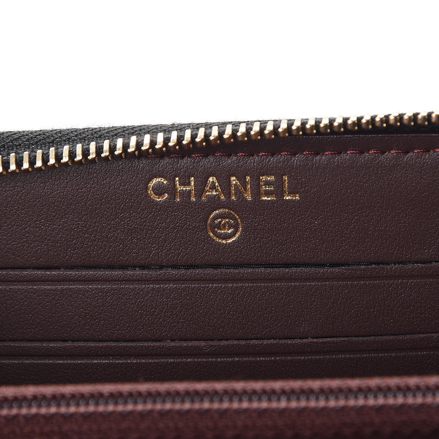 Chanel Aged Calfskin Quilted Small Lucky Charms 2.55 Reissue Zip Around Wallet Black 6 of 8