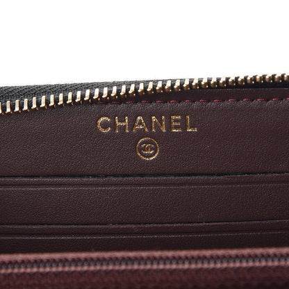 Chanel Aged Calfskin Quilted Small Lucky Charms 2.55 Reissue Zip Around Wallet Black 6 of 8