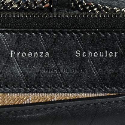 Proenza Schouler Calfskin Embossed Crosshatch PS11 Chain Wallet Black 9 of 10