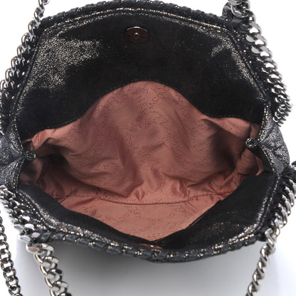 Stella McCartney Chamois Shiny Dotted Quilted Mini Falabella Tote Ruthenium 5 of 8
