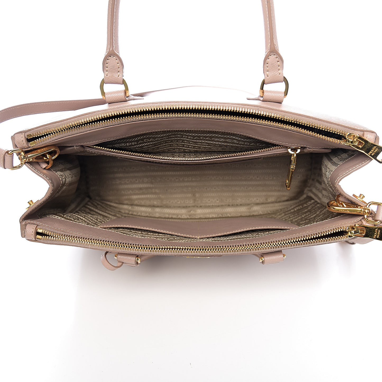 Saffiano Medium Galleria Double Zip Tote Cammeo