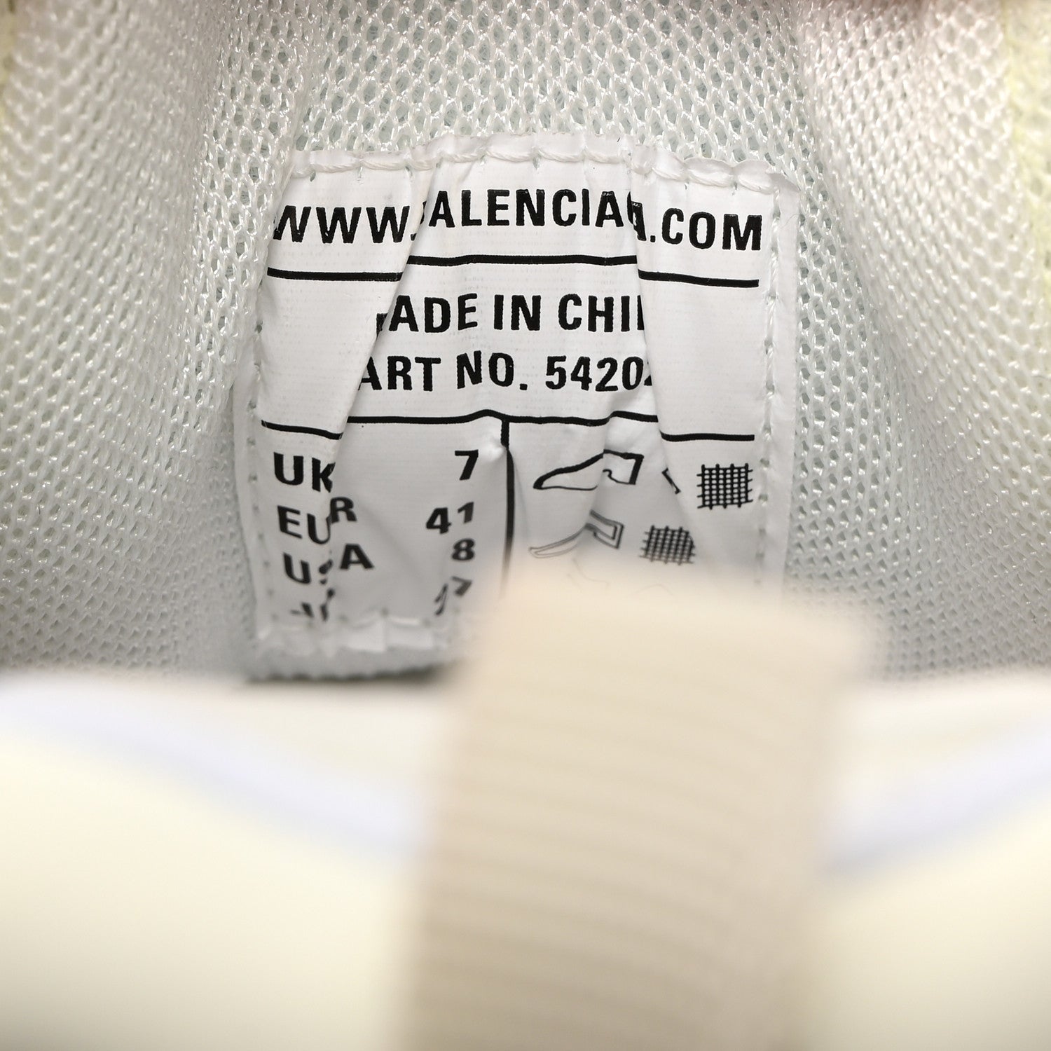 Balenciaga Mesh Nubuck Effect Fabric Glow in the Dark Womens Track Sneakers 41 White 7 of 9