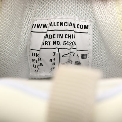 Balenciaga Mesh Nubuck Effect Fabric Glow in the Dark Womens Track Sneakers 41 White 7 of 9