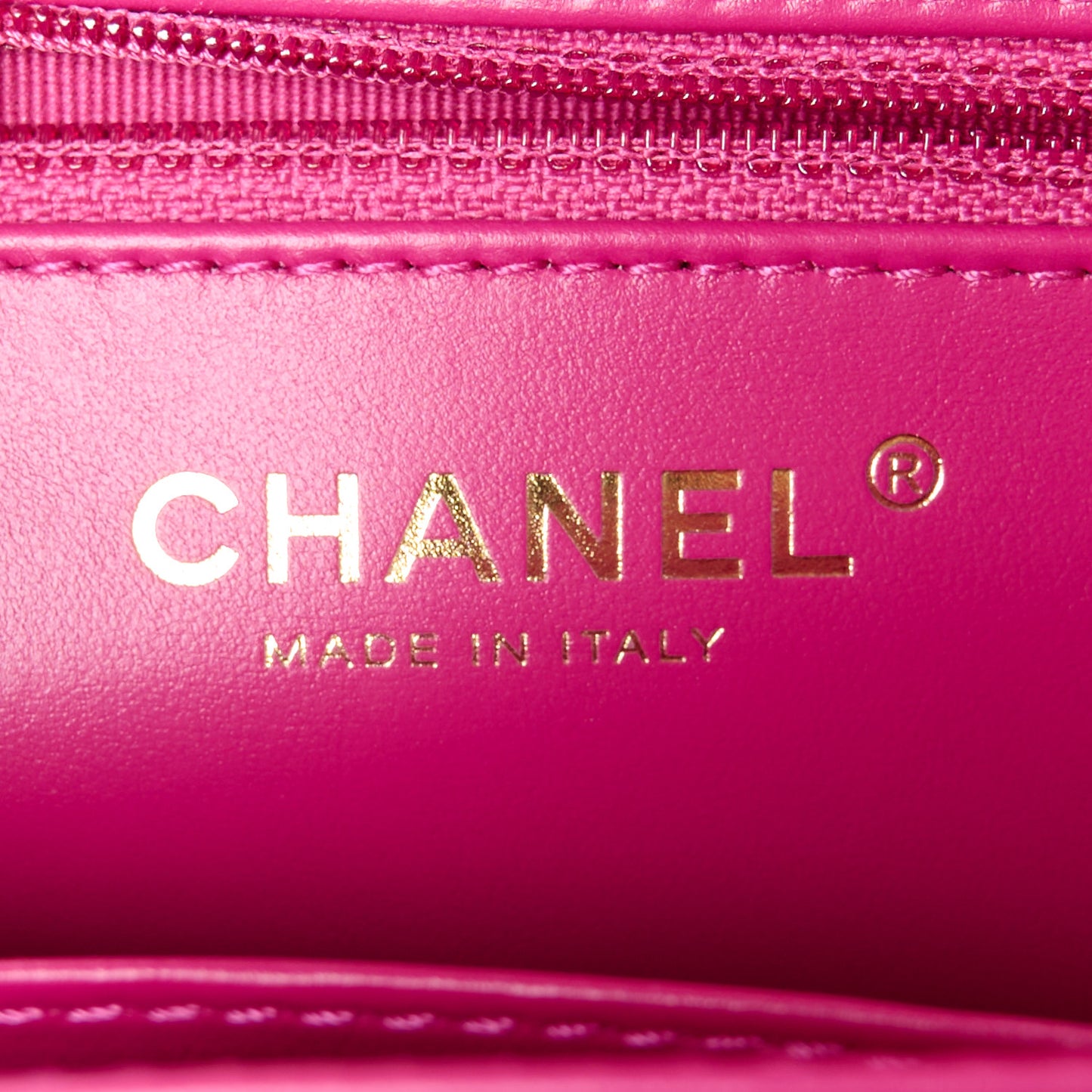 Denim Quilted Nano Kelly Shopper Fuchsia