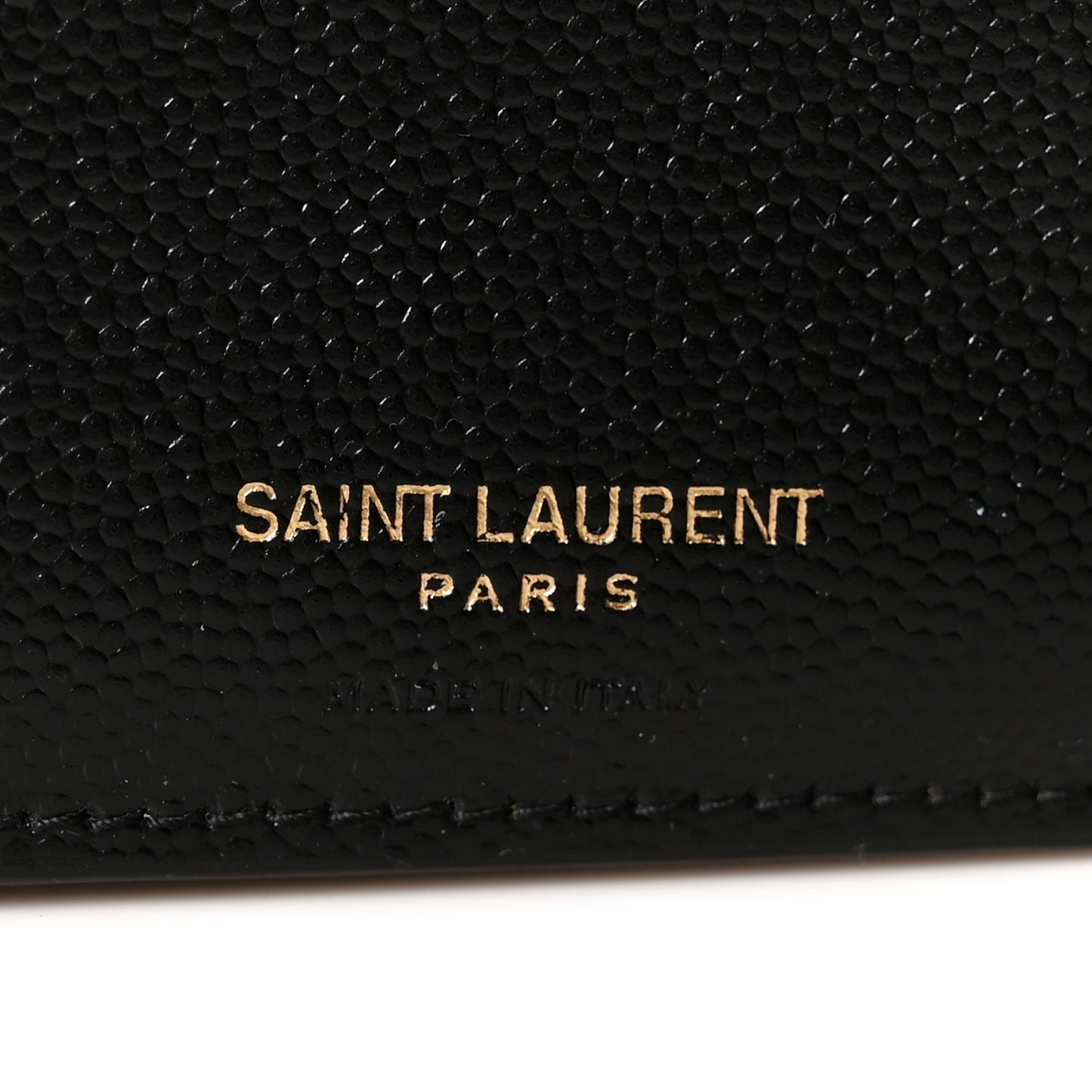 Grain De Poudre Matelasse Chevron Monogram Compact Tri Fold Wallet Black