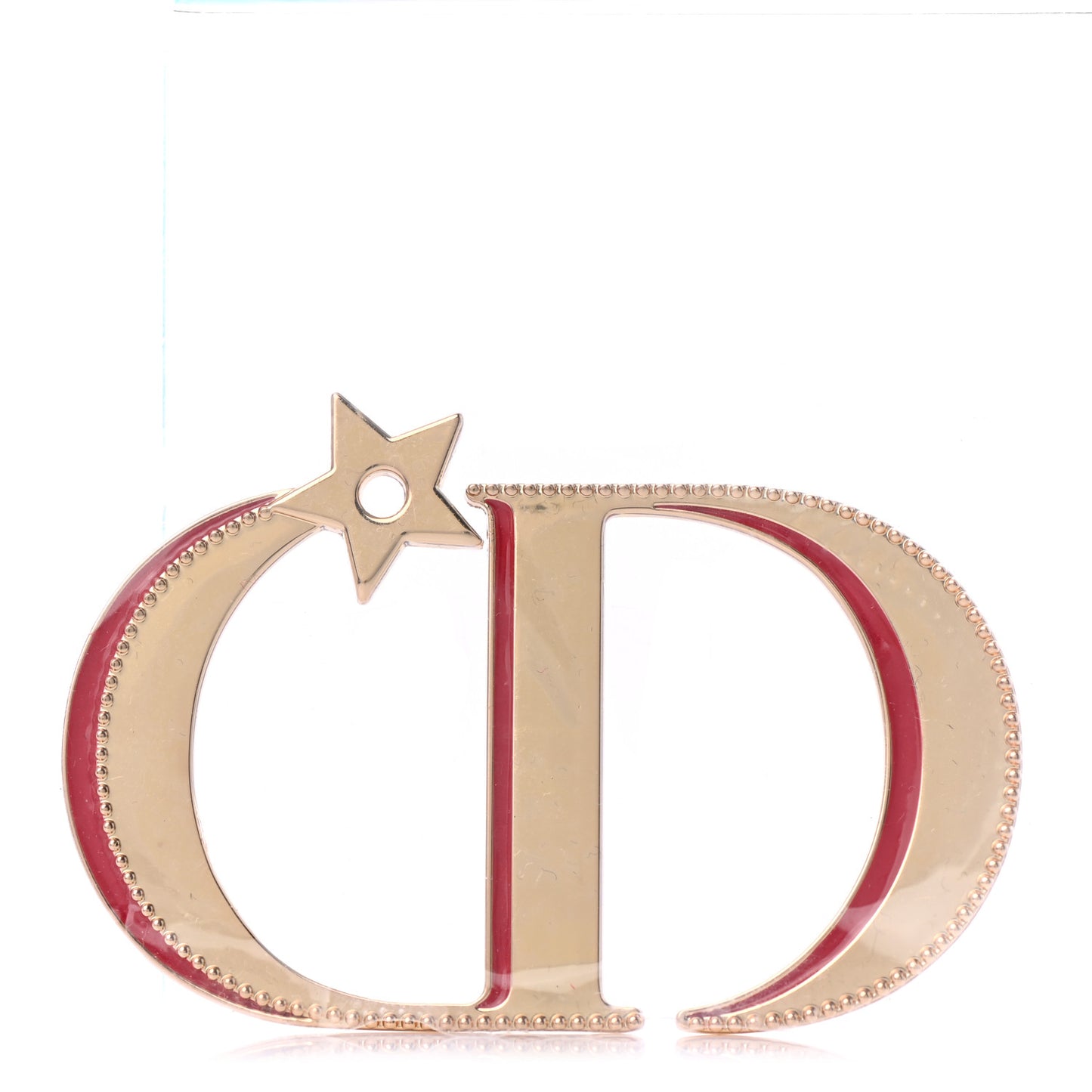 CD Logo Brooch Gold