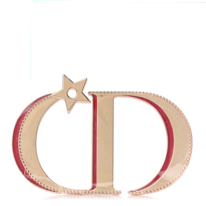 Christian Dior CD Logo Brooch Gold 1 of 4