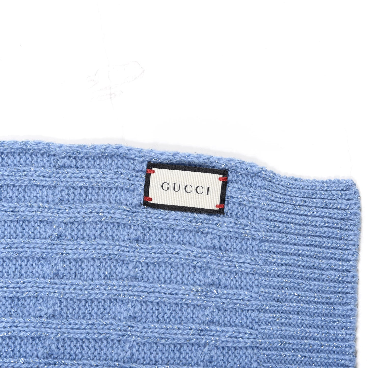 Wool Knit Shine Reg Scarf Bluette Sky Blue