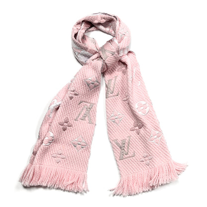 Louis Vuitton Wool Silk Logomania Rainbow Scarf Crystal Pink 1 of 4