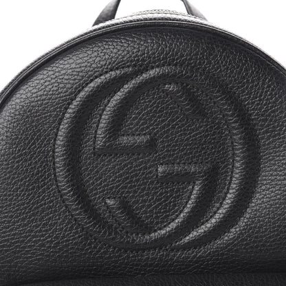Gucci Pebbled Calfskin Soho Chain Backpack Black 13 of 16
