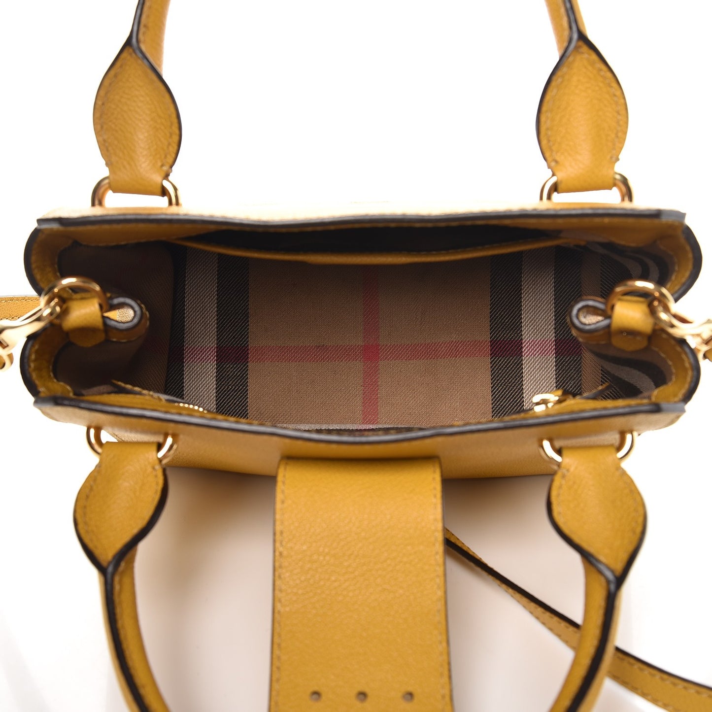 Soft Grain Calfskin Small Buckle Tote Bright Straw