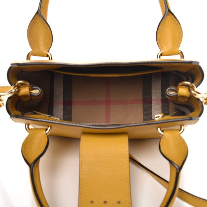 Burberry Soft Grain Calfskin Small Buckle Tote Bright Straw 7 of 11