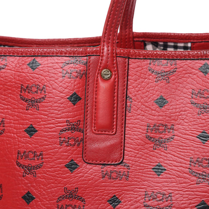 MCM Visetos Large Liz Reversible Shopper Tote Ruby Red 16 of 22