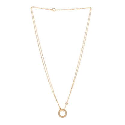 Cartier 18K Yellow Gold 2 Diamond LOVE Necklace 3 of 4