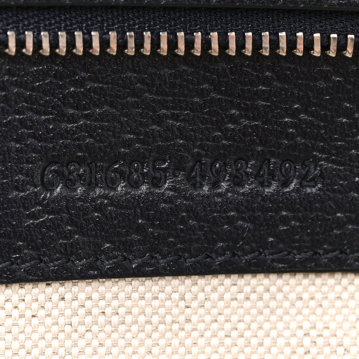 GG Supreme Monogram Textured Calfskin Web Medium Ophidia Shopping Tote Beige Blue