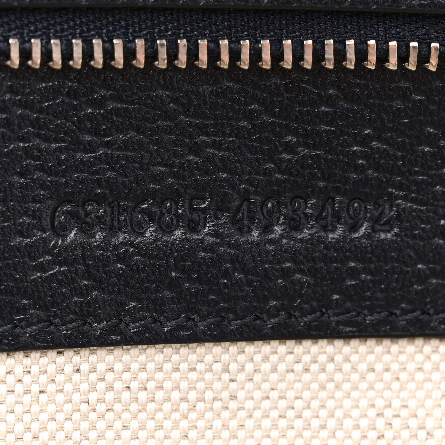 Gucci GG Supreme Monogram Textured Calfskin Web Medium Ophidia Shopping Tote Beige Blue 7 of 10