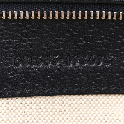 Gucci GG Supreme Monogram Textured Calfskin Web Medium Ophidia Shopping Tote Beige Blue 7 of 10