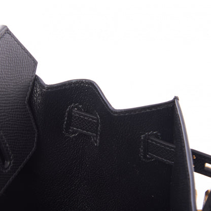Hermes Madame Calfskin Birkin Sellier 25 Black 14 of 31