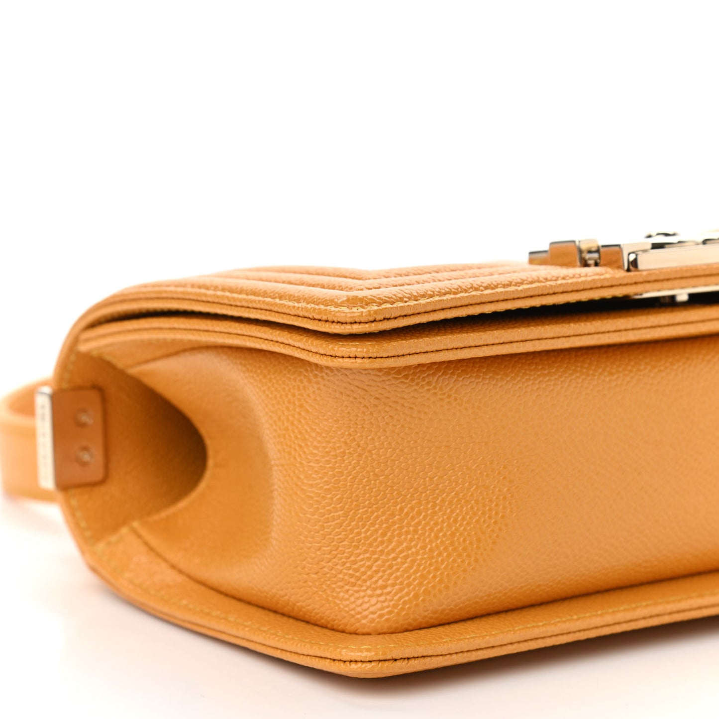 Caviar Quilted Small Boy Flap Yellow