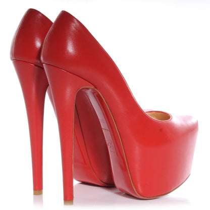 Christian Louboutin Kid Daffodile 160 Pumps 35.5 Red 4 of 6