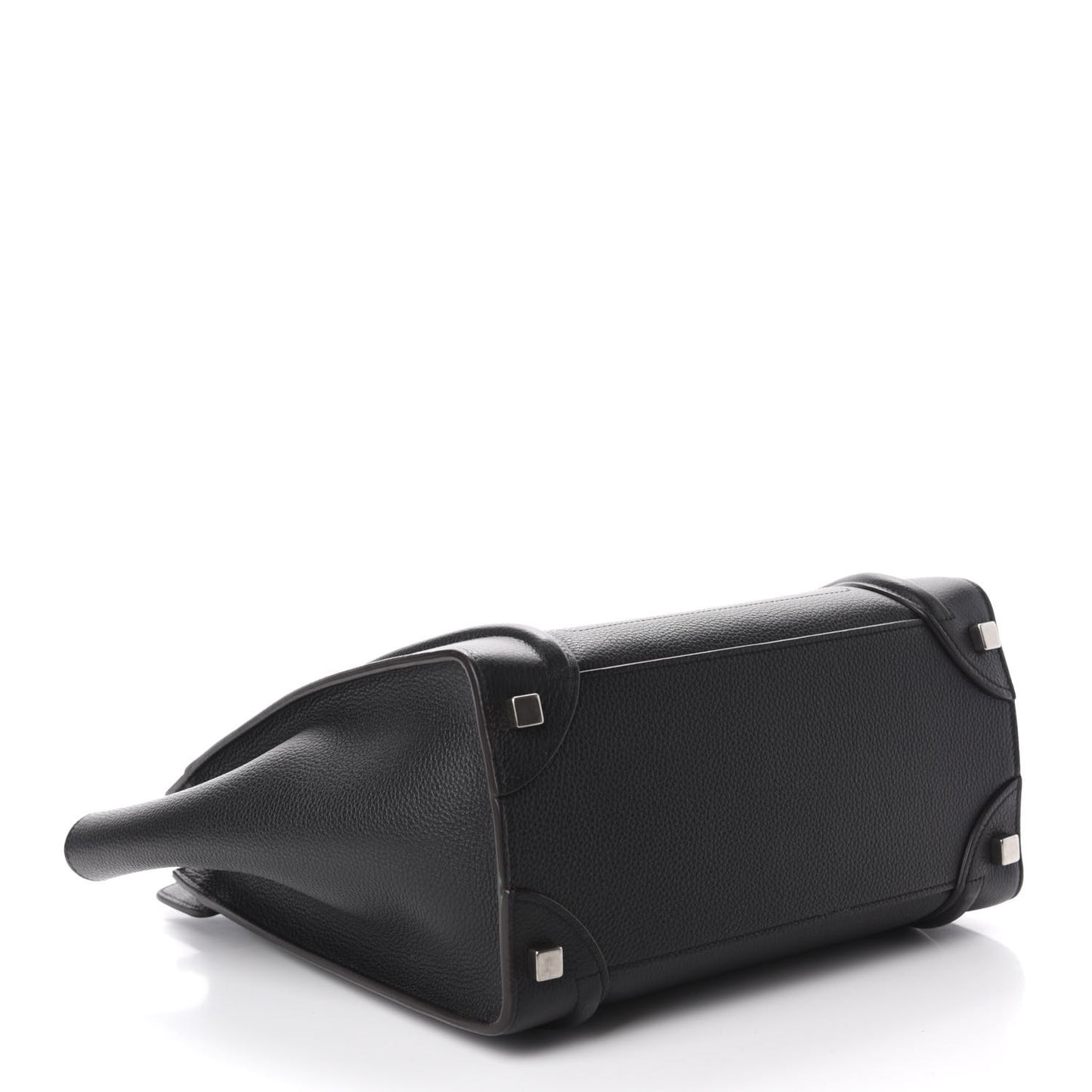 Drummed Calfskin Micro Luggage Black