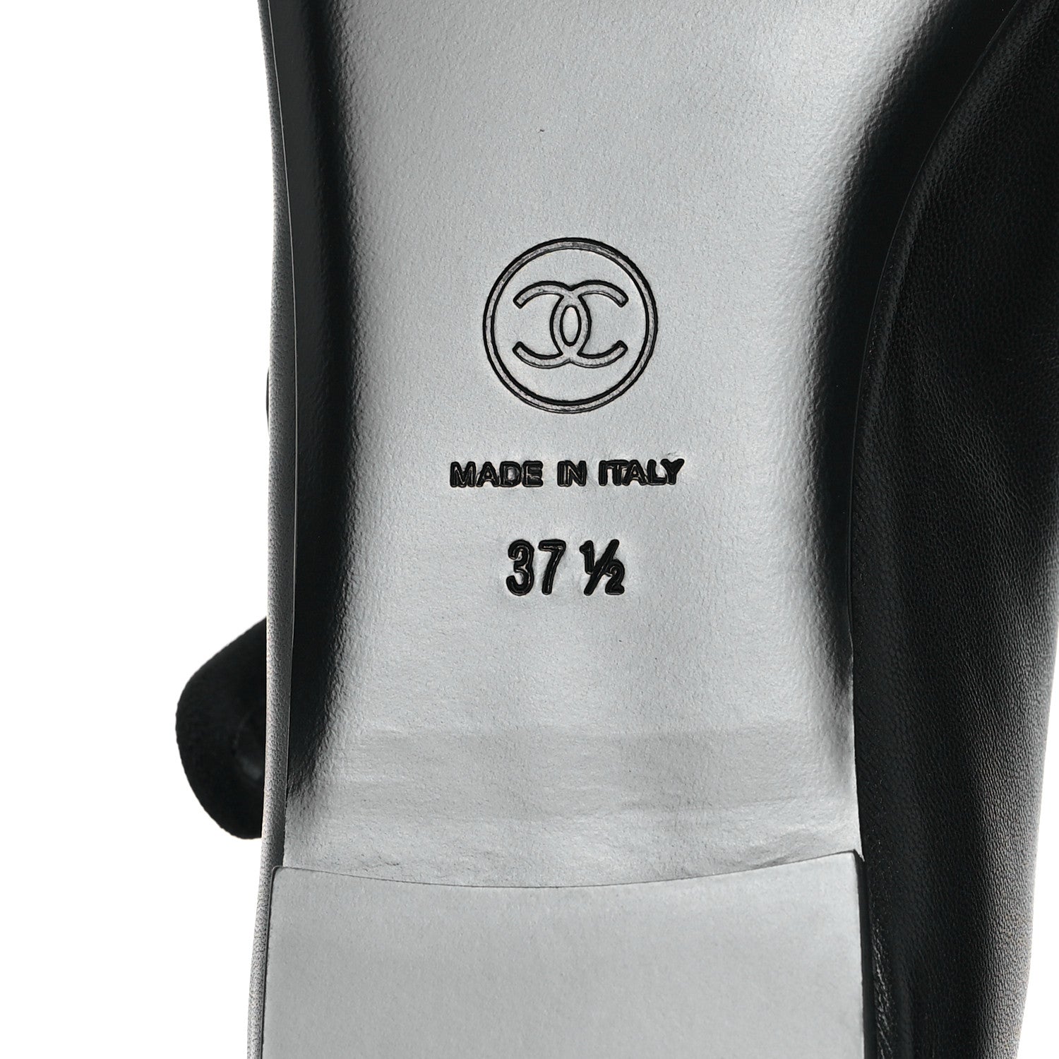 Chanel Lambskin Mary Jane Flats 37.5 Black 7 of 10