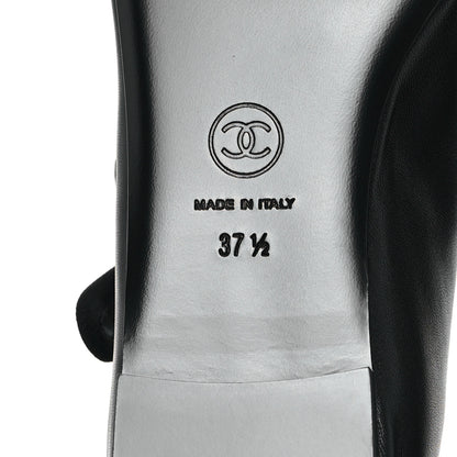 Chanel Lambskin Mary Jane Flats 37.5 Black 7 of 10