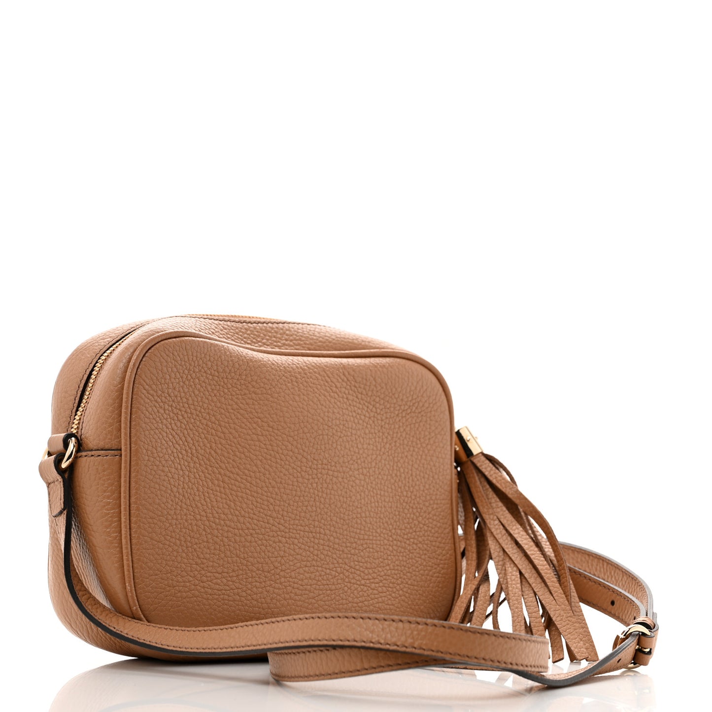 Pebbled Calfskin Small Soho Disco Bag Camelia