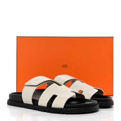 Hermes Epsom Chypre Sandals 40 Beige Glaise 9 of 9
