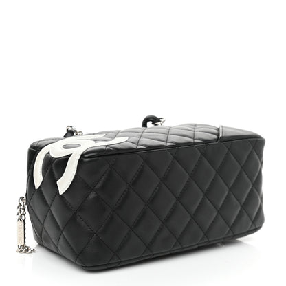 Chanel Calfskin Quilted Small Cambon Bowler Black White 3 of 12