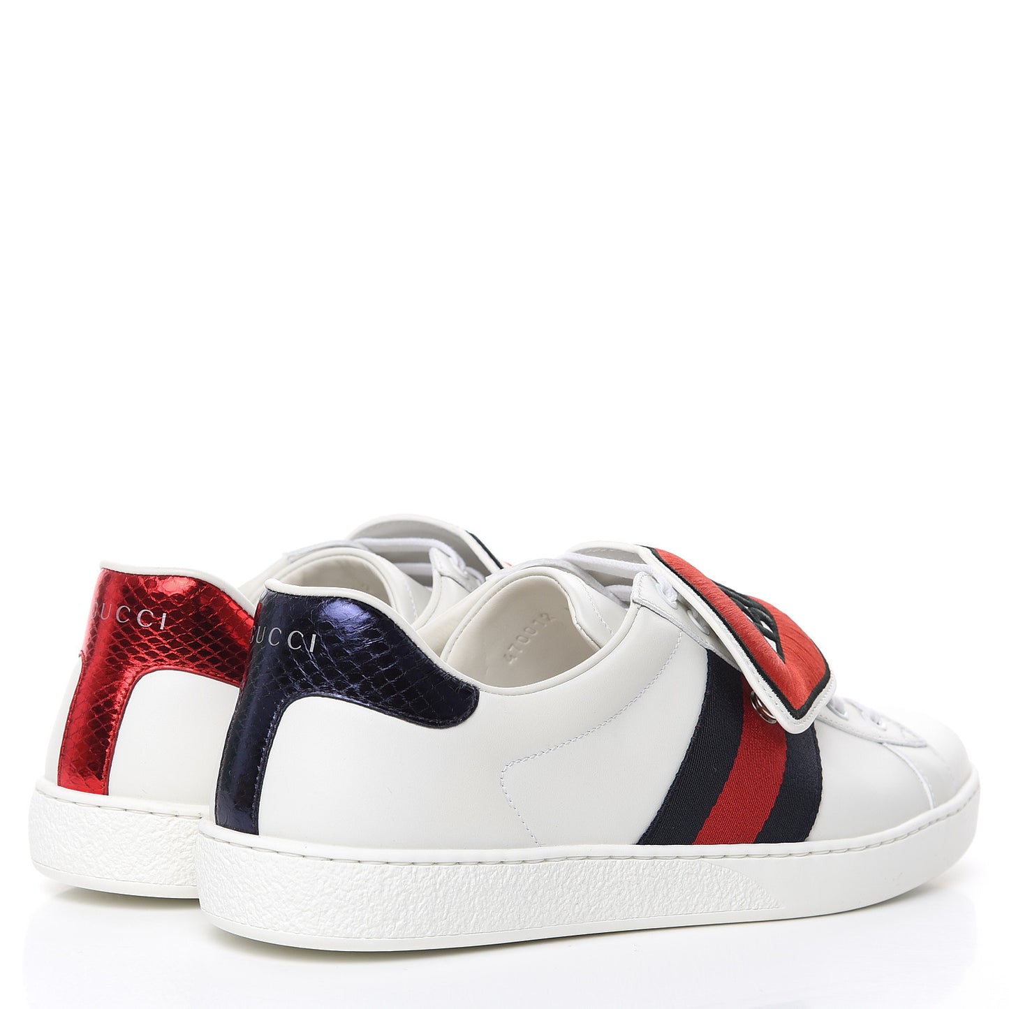 Calfskin Ayers Web Blind for Love Embroidered Mens Ace Sneakers 9 White