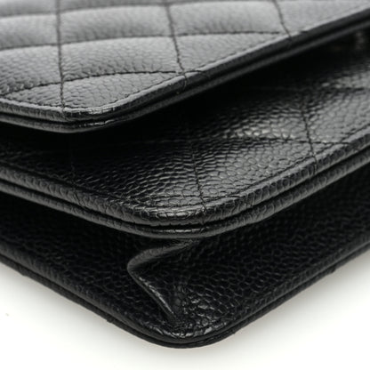 Chanel Caviar Quilted Wallet on Chain WOC Black 9 of 10