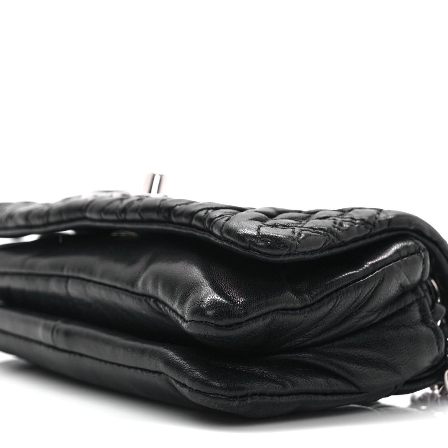 Lambskin Small Astrakan Flap Black