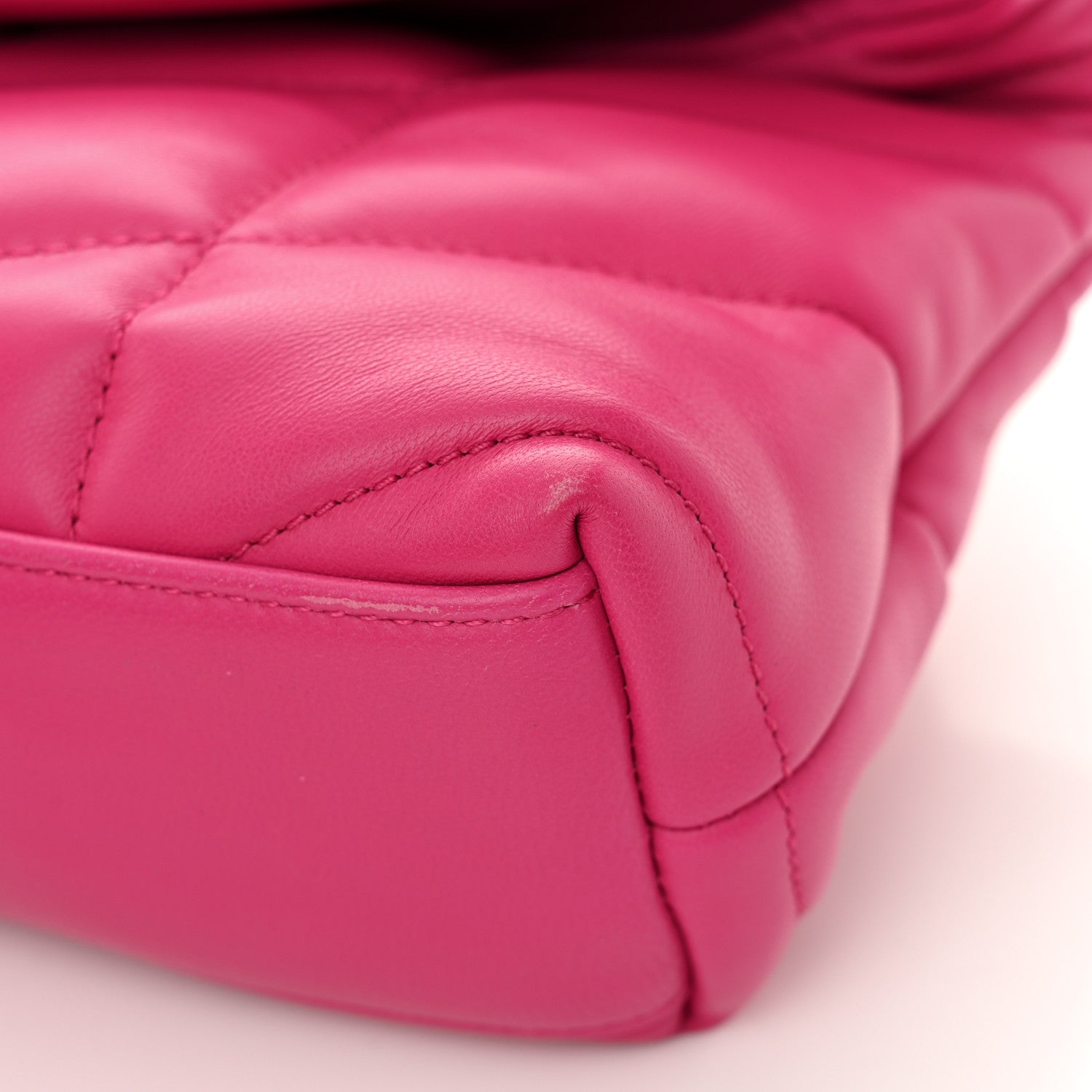 Saint Laurent Lambskin Quilted Toy Loulou Puffer Monogram Chain Satchel Bubblegum 11 of 11