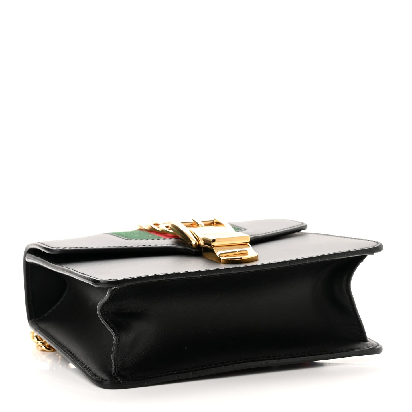 Calfskin Mini Sylvie Chain Shoulder Bag Black