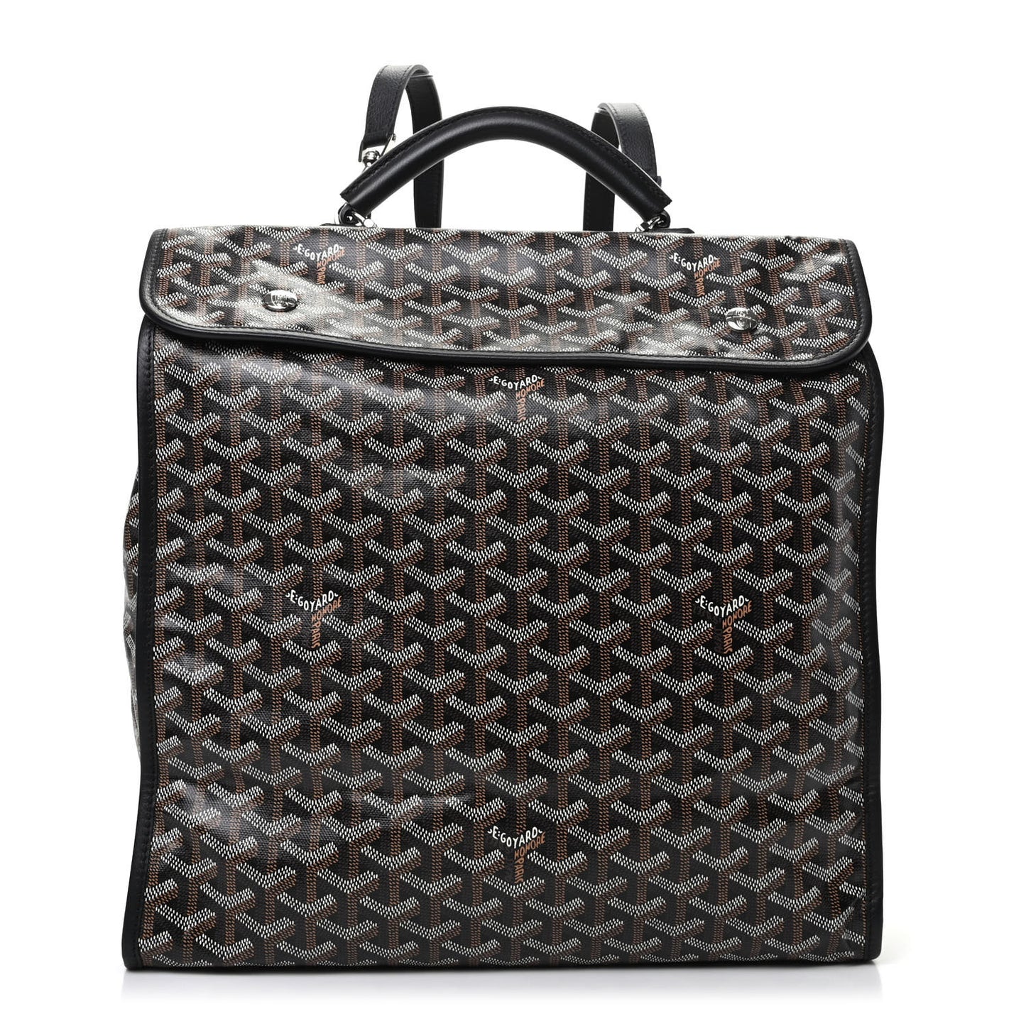 Goyardine Saint Leger Soft Briefcase Backpack Black