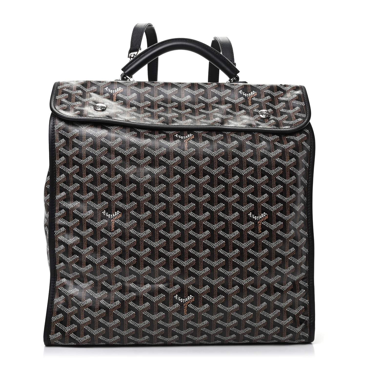Goyard Goyardine Saint Leger Soft Briefcase Backpack Black 1 of 8