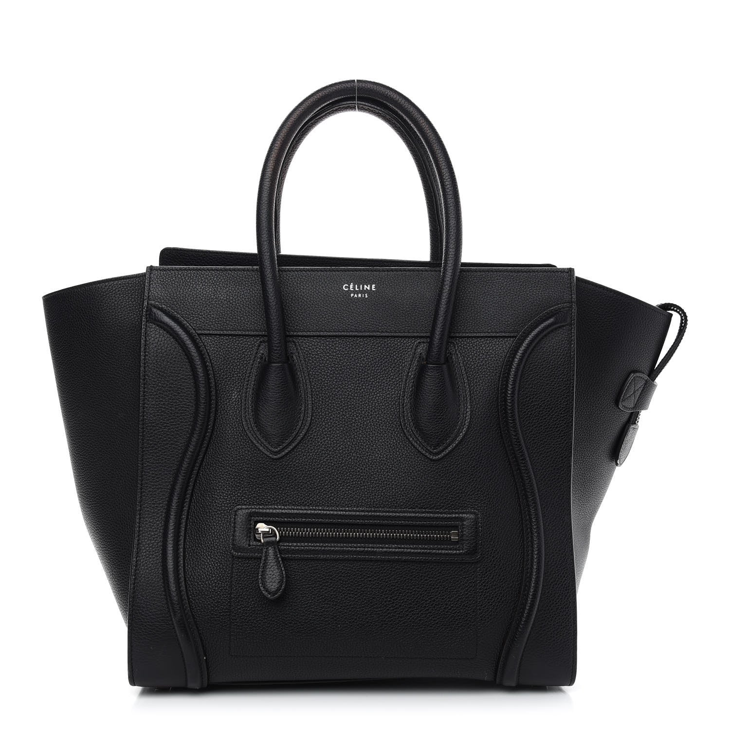 Celine Drummed Calfskin Mini Luggage Black 1 of 11