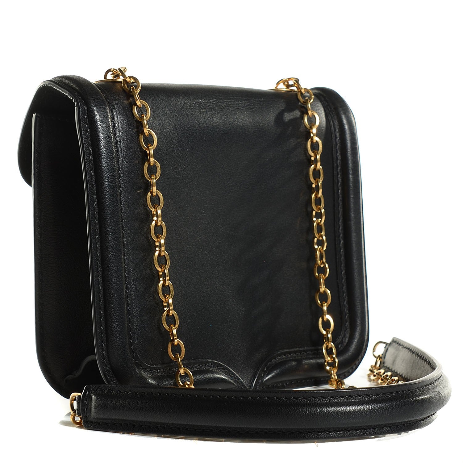 Alexander McQueen Calfskin Mini Heroine Chain Satchel Black 3 of 9